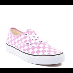 Unisex Vans Authentic Checkerboard Skate Shoe Pink